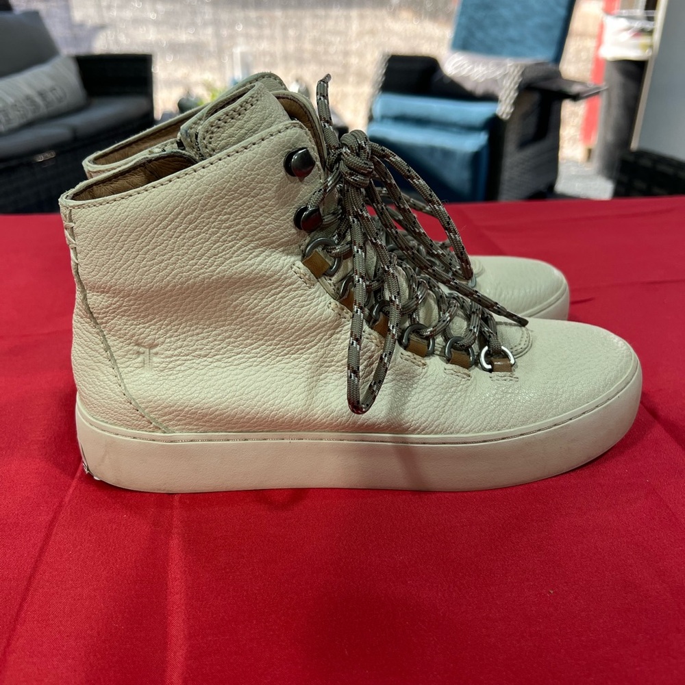 Frye Cream  High-Top Sneakers